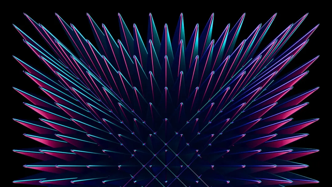 Geometrical Digital 3d Render Fractal Amoled Texture with High Contrasted Bloom effect [ Chaotic Flow Collection]